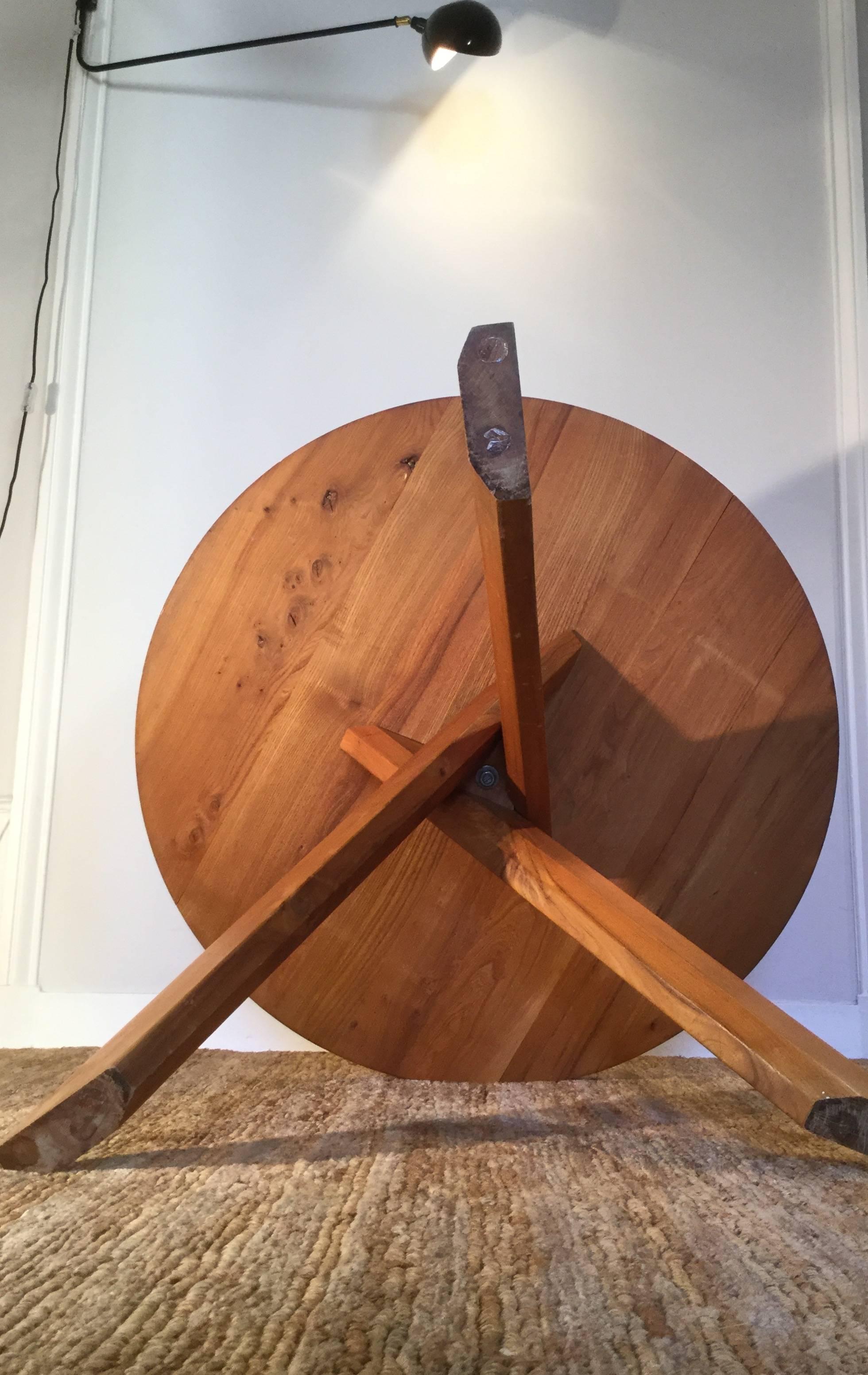 French Table T 21 a Pierre Chapo 1970 Elm