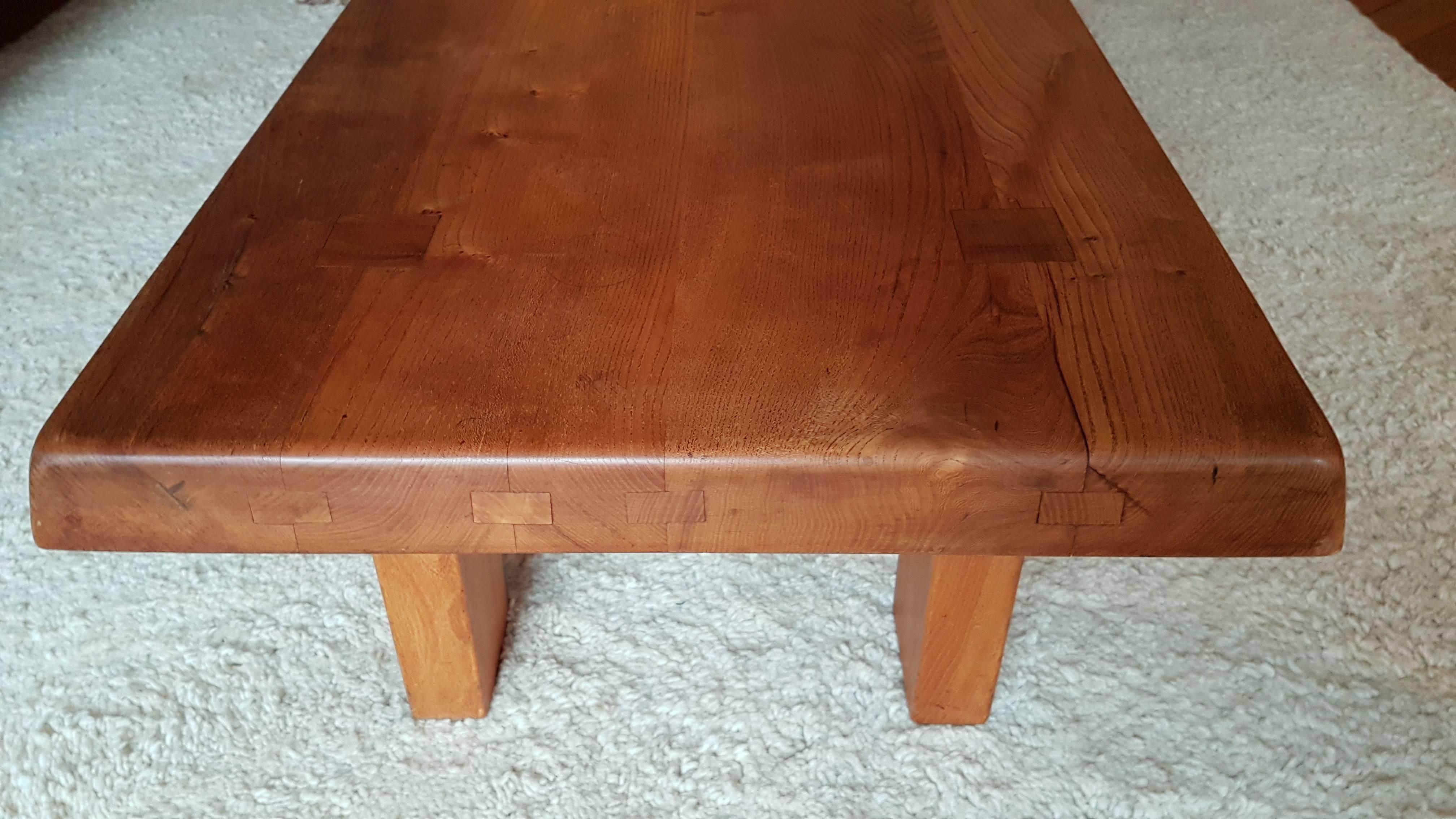 Mid-Century Modern Coffee Table Pierre of Chapo French Elm of 1970