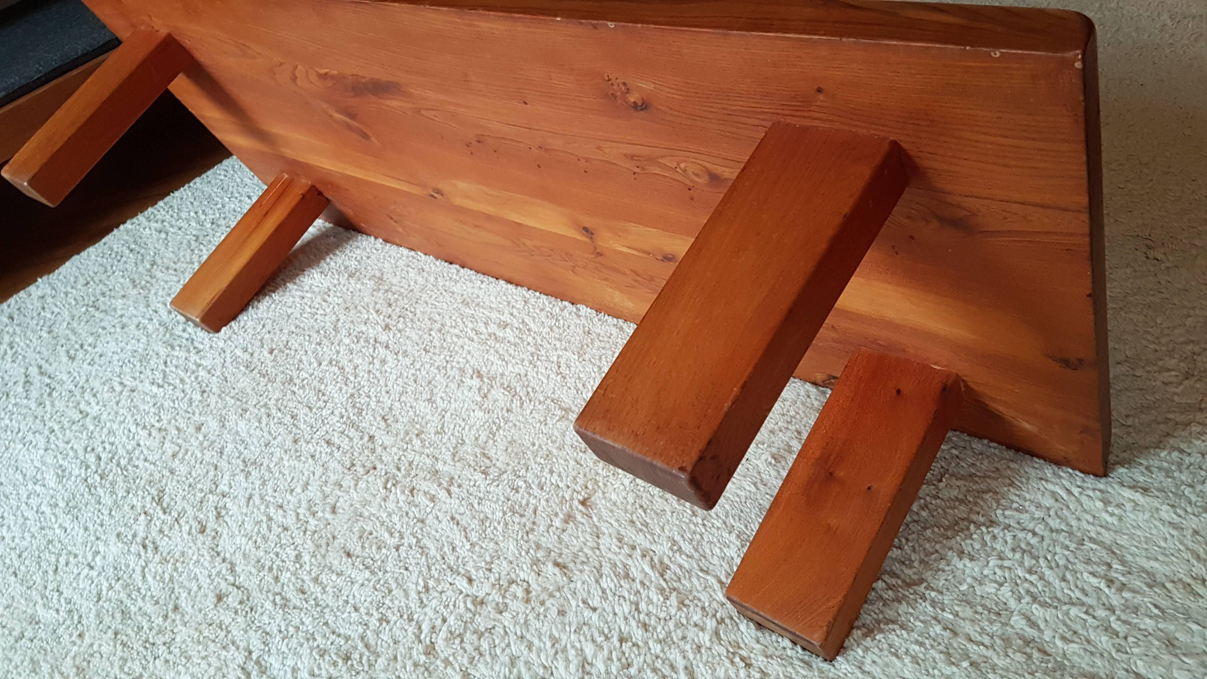 Late 20th Century Coffee Table Pierre of Chapo French Elm of 1970