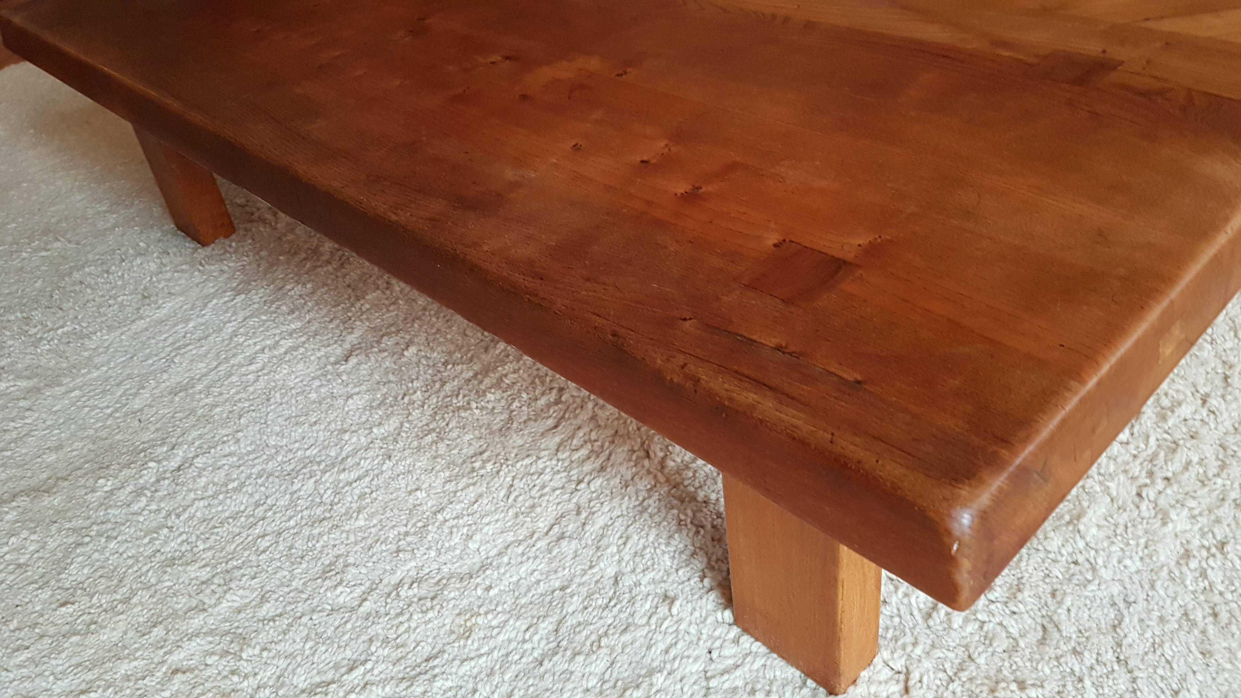 Coffee Table Pierre of Chapo French Elm of 1970 1