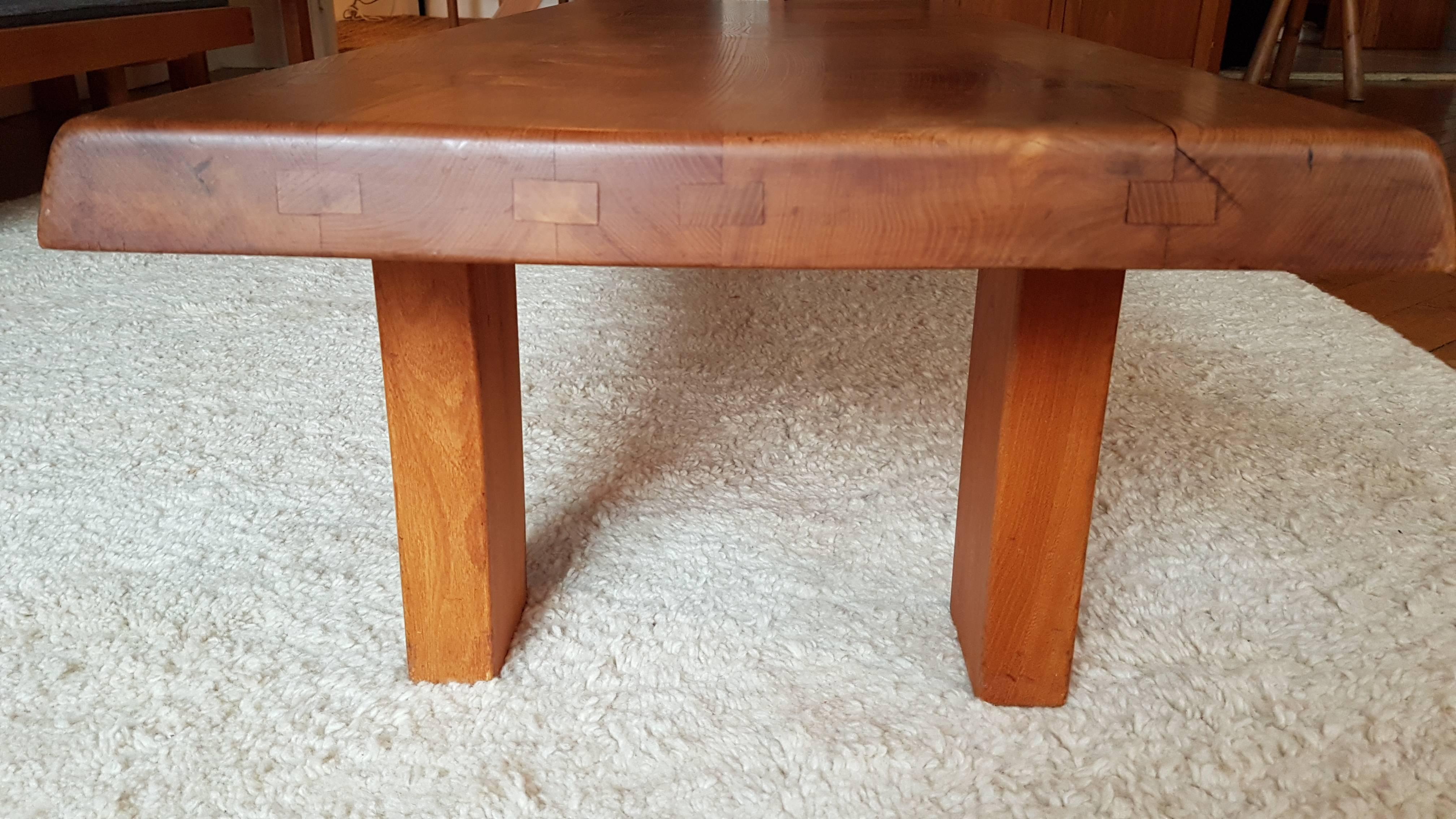 Coffee Table Pierre of Chapo French Elm of 1970 3
