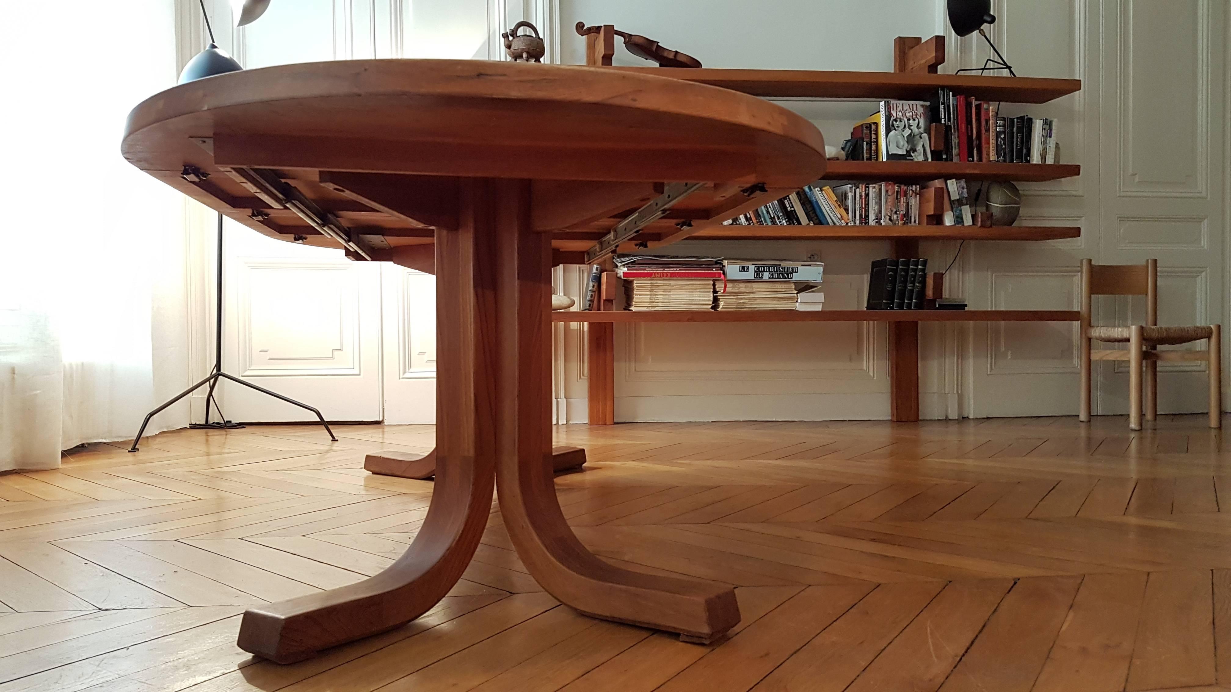 Late 20th Century Table T 40 D of Pierre Chapo of 1970 in French Elm