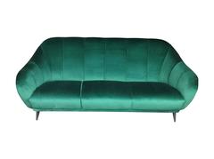 Italian Emerald Green Velvet Sofa