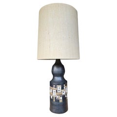 A very large 1960s ceramic lamp by unique French ceramicist Georges Pelletier