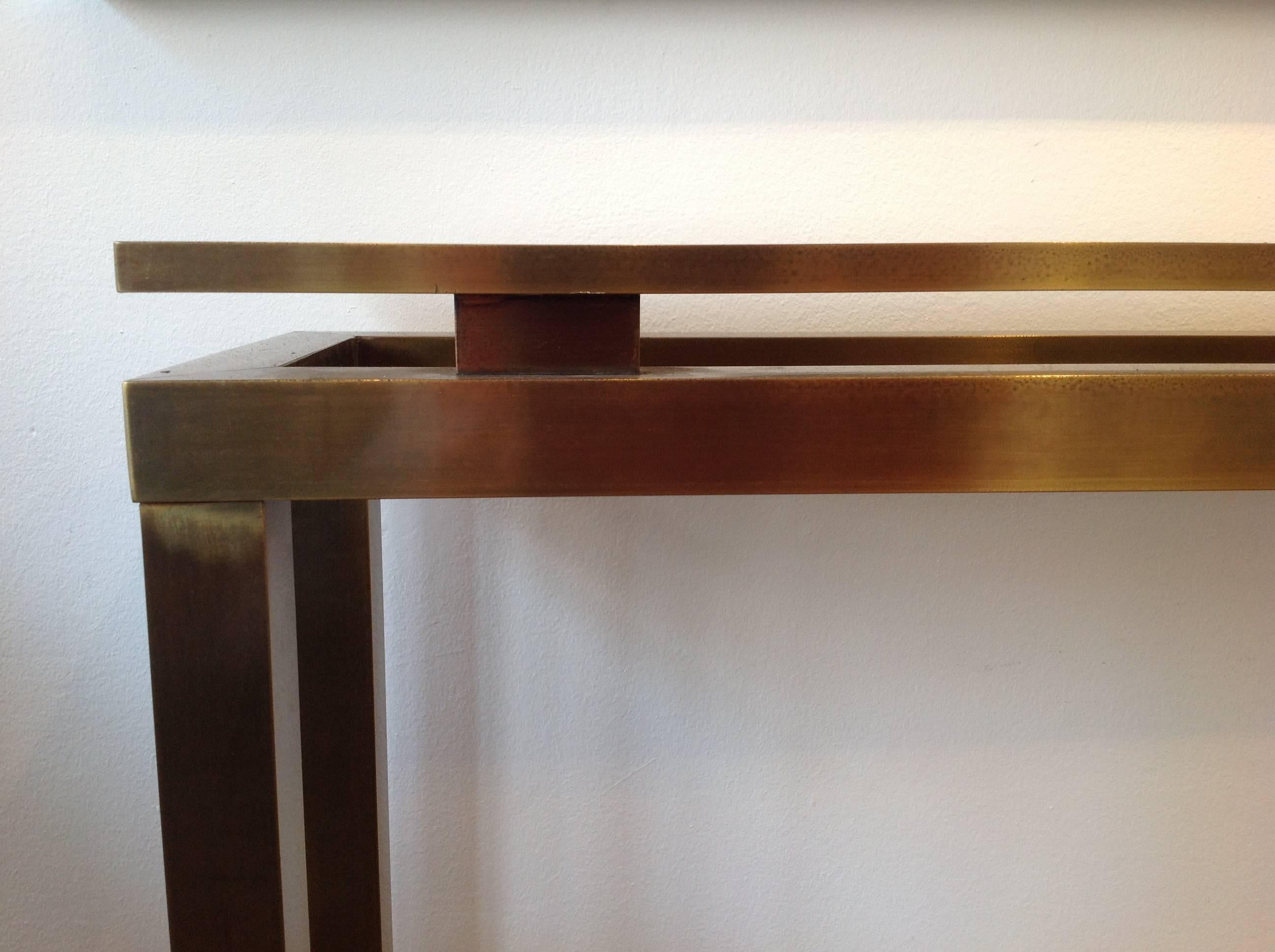 Guy Lefevre Brass Console Table In Good Condition In London, GB
