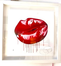 Sara Pope „Cherry“ – Archivtauglicher Tintenstrahldruck auf Hahnemühle-Papier, in einem weißen Rahmen.