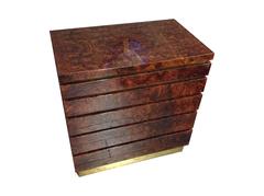 Jean Claude Mahey Burlwood Chest of Drawers