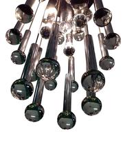 Sciolari Chrome and Glass Chandelier