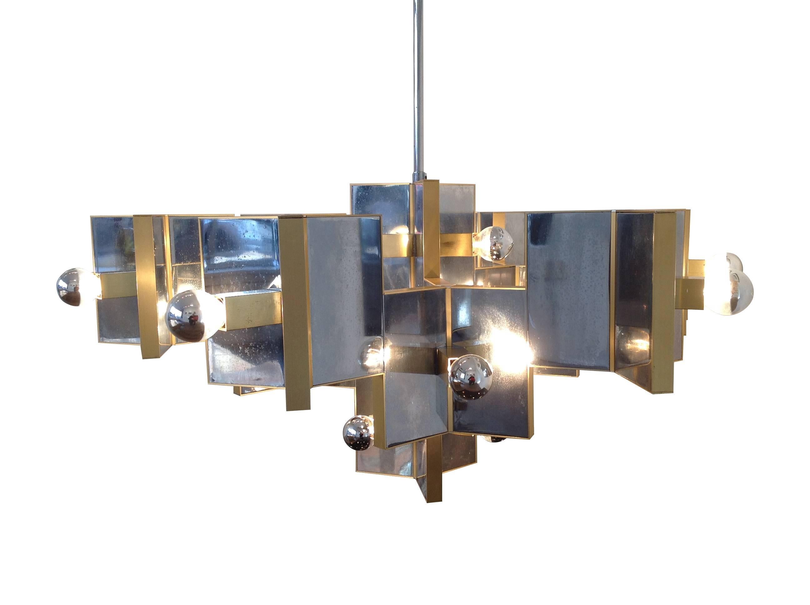 Late 20th Century Large Sciolari Twenty-one-light Chandelier