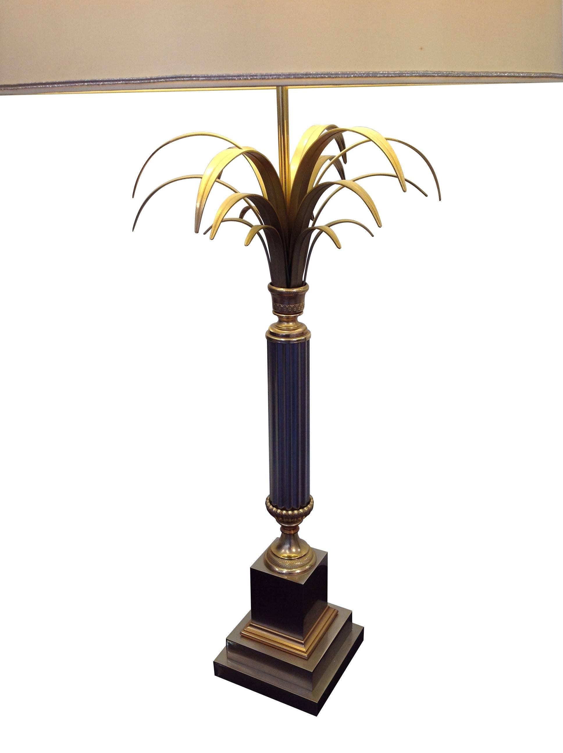 Pair of Large French Palm Tree Lamps In Good Condition In London, GB