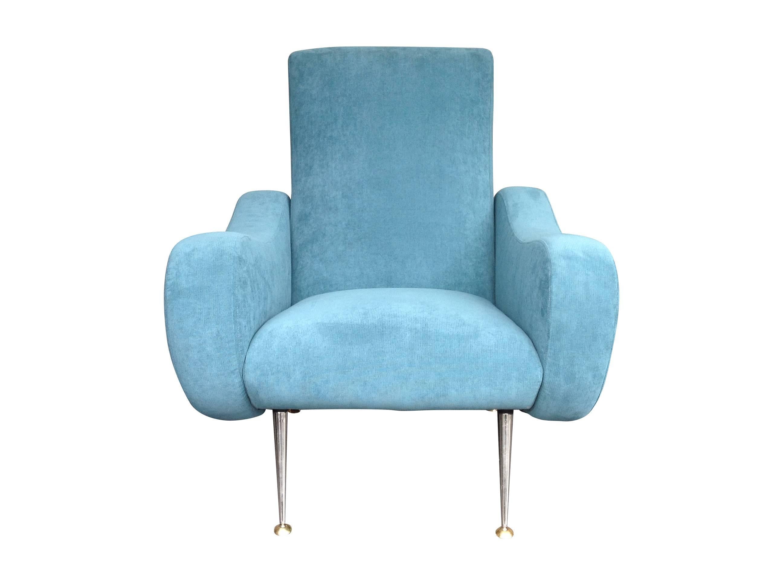 Gio Ponti Style Italian Armchair In Excellent Condition In London, GB