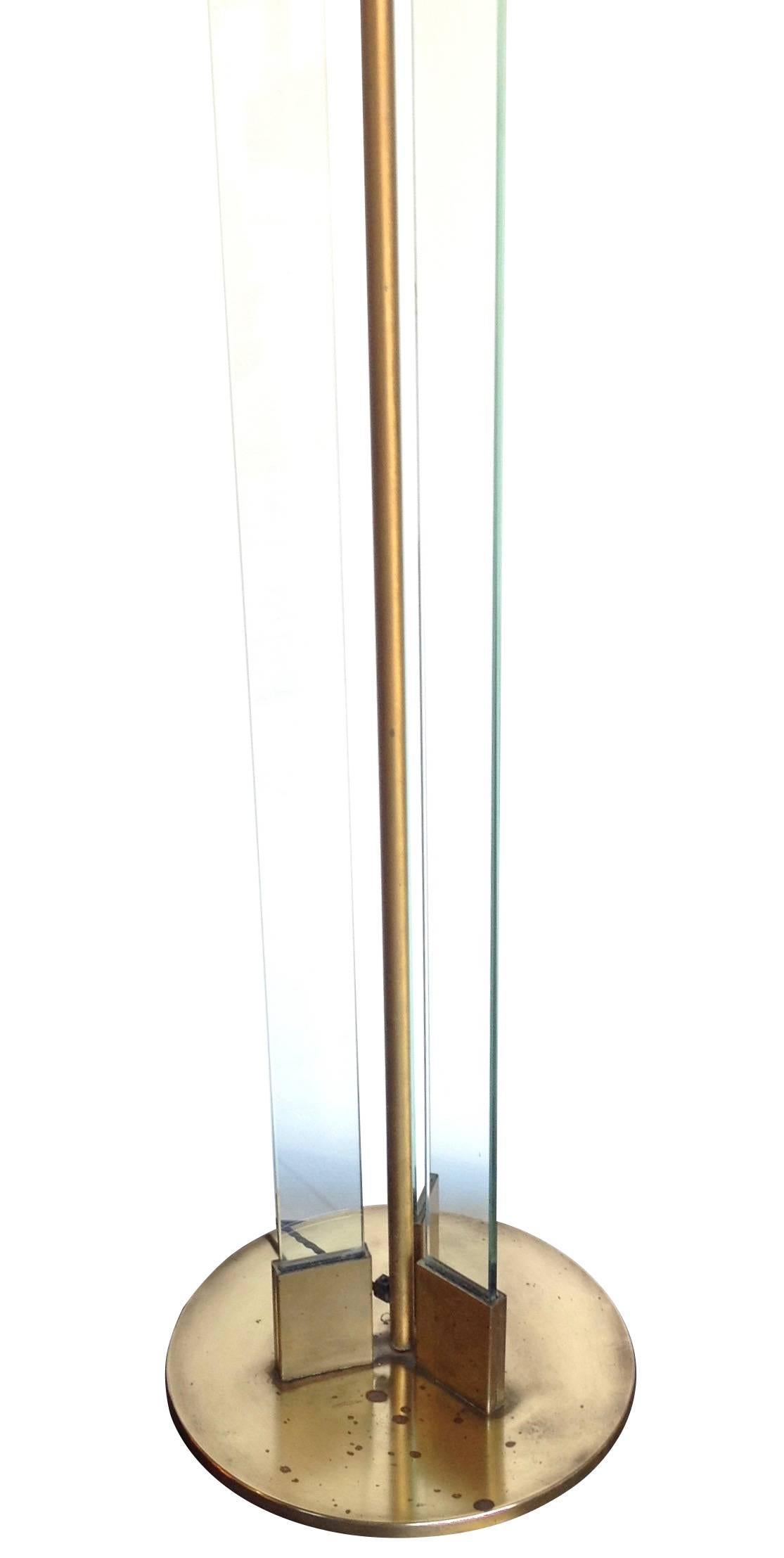 art deco brass floor lamp