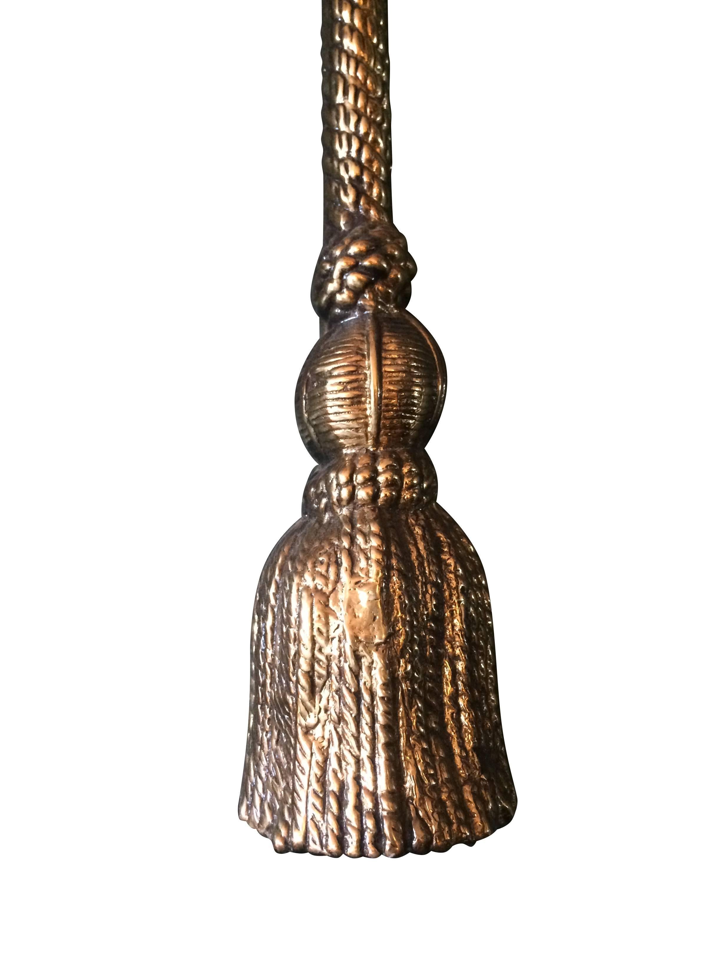 Pair of Large Valenti Brass Rope and Tassle Wall Lights 2