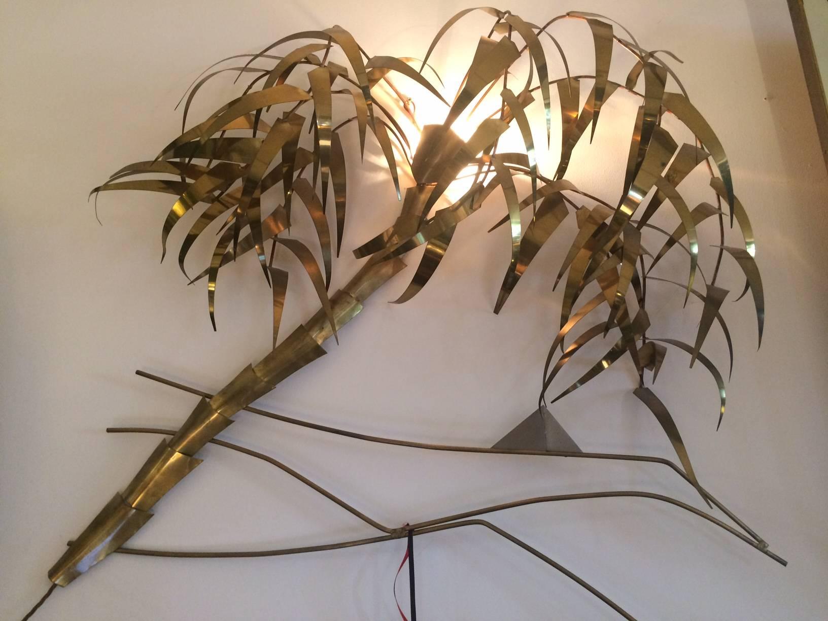 Daniel Dhaeseleer Palm Tree-Wall Light Sculpture In Good Condition In London, GB