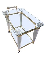 An Art Deco style drinks trolley