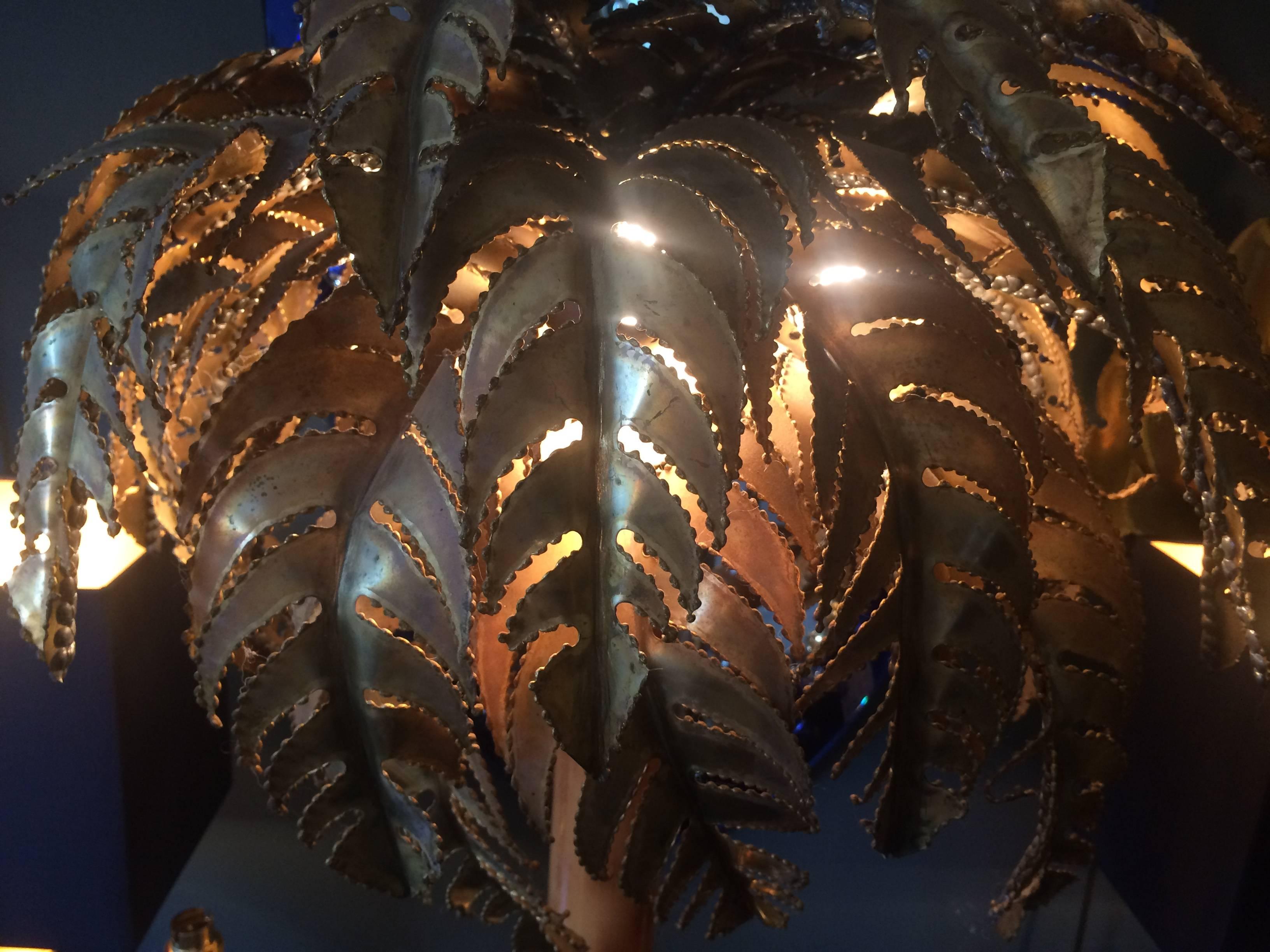 Maison Jansen Palm Tree Table Lamp In Good Condition In London, GB