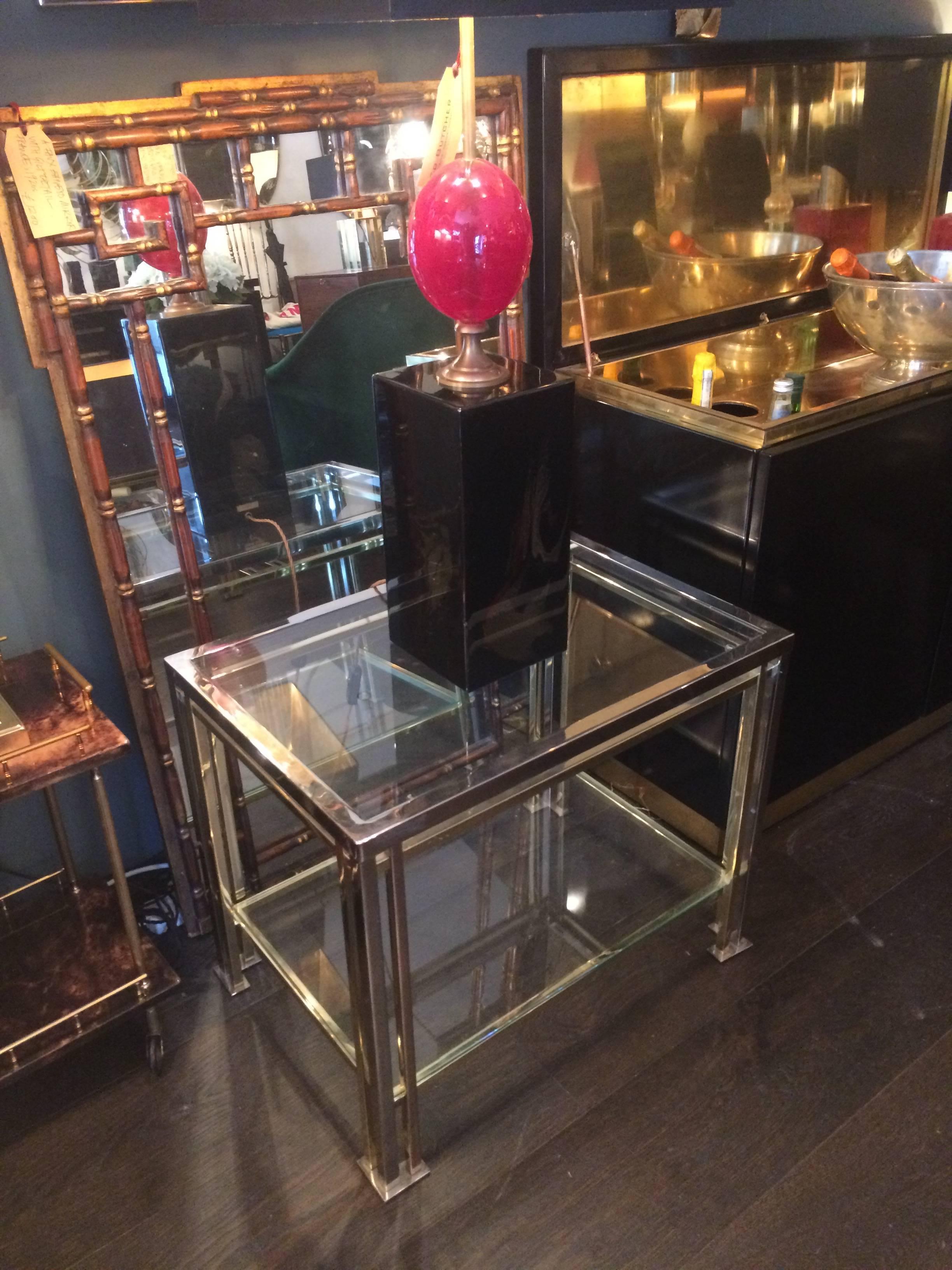 Romeo Rega Brass and Chrome Side Table  In Good Condition In London, GB