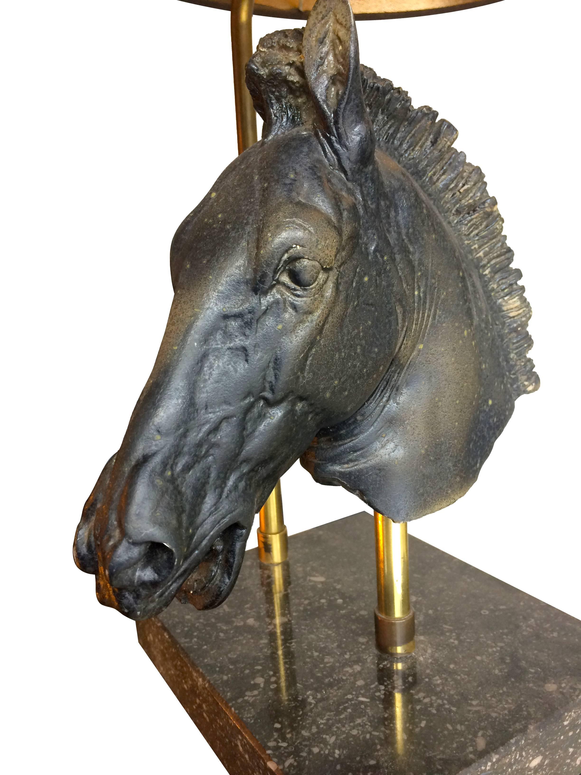 Mid-Century Modern Maison Jansen Style Sculptural Horse Head Lamp