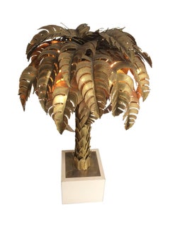 Maison Jansen Palm Tree Table Lamp