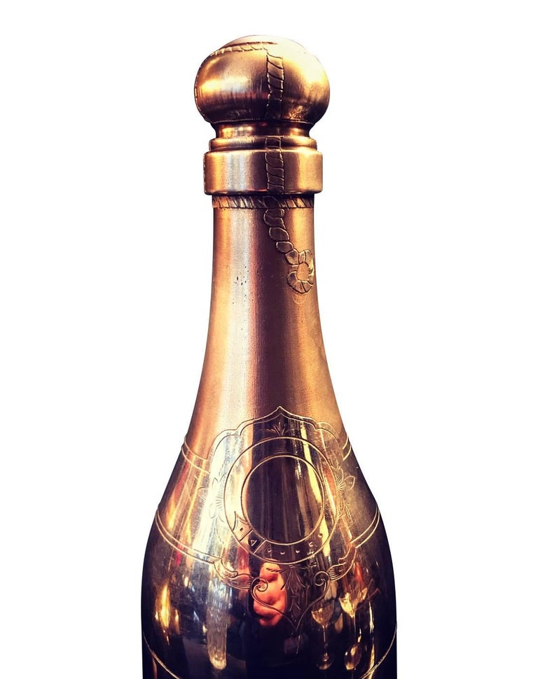 Rare Silver Plated Champagne Bottle Cocktail Shaker at 1stDibs