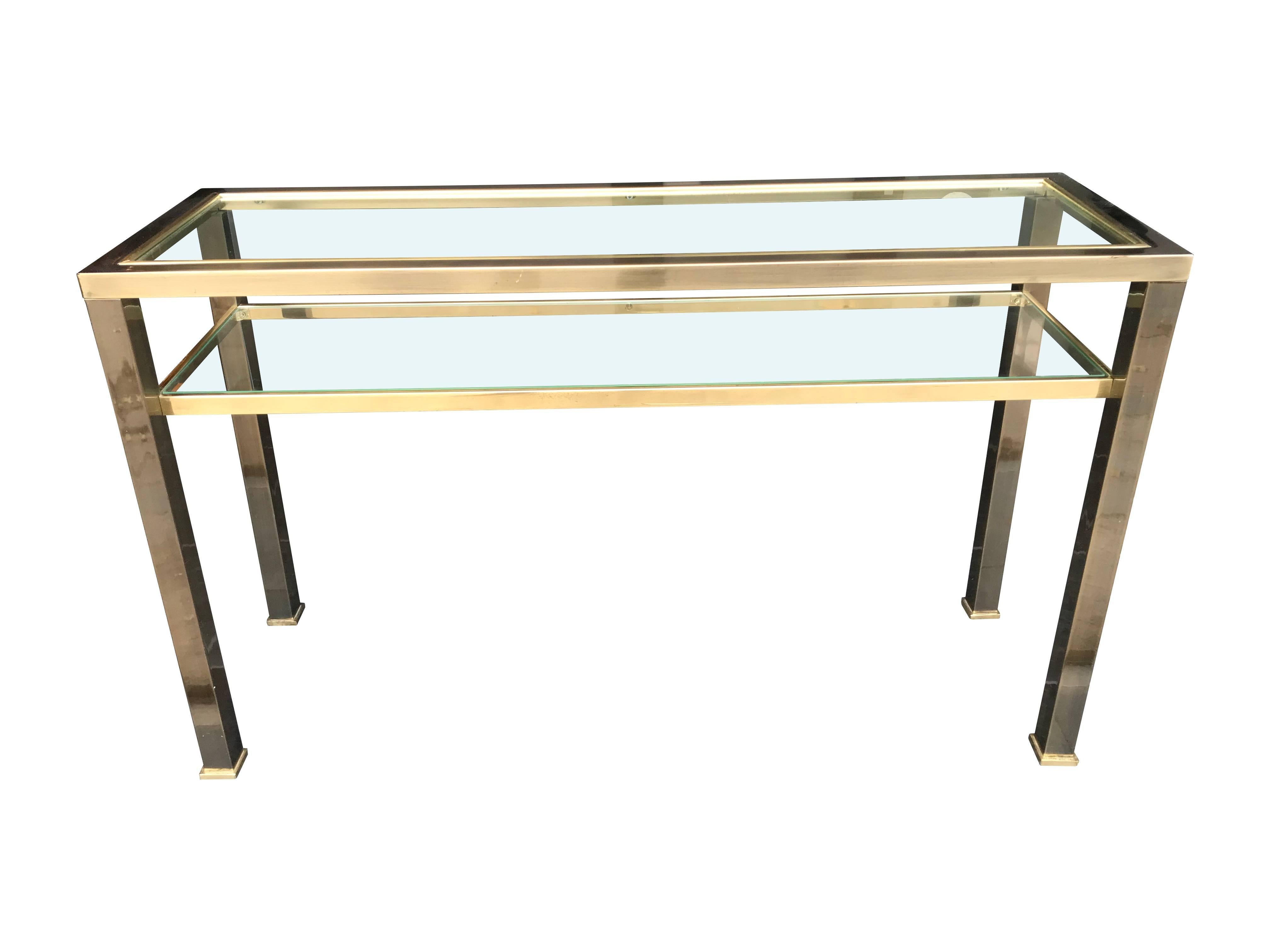 Mid-Century Modern Belgo Chrome Console Table