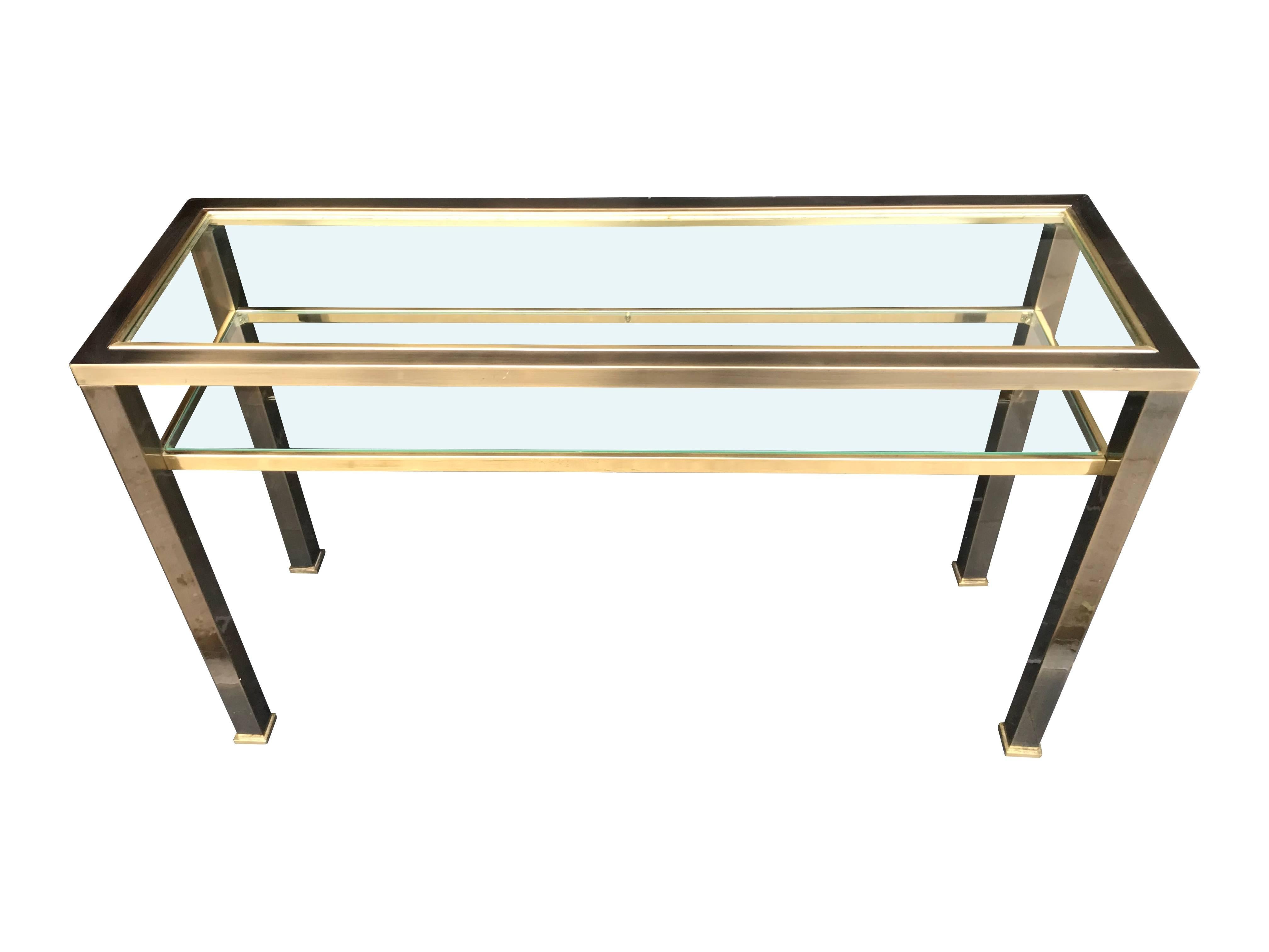 Belgian Belgo Chrome Console Table