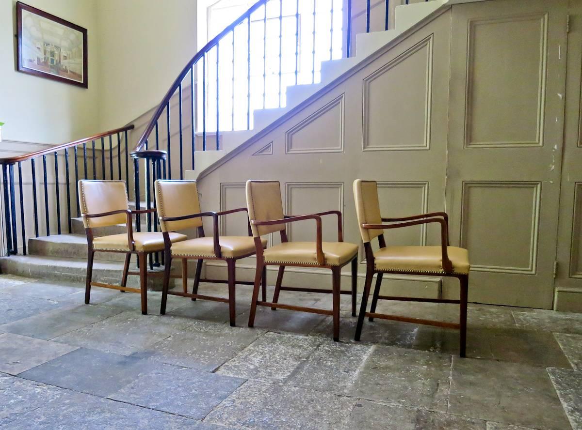 Jacob Kjaer Attributed Armchairs in Rosewood and Leather, Danish, 1950s In Excellent Condition In London, GB