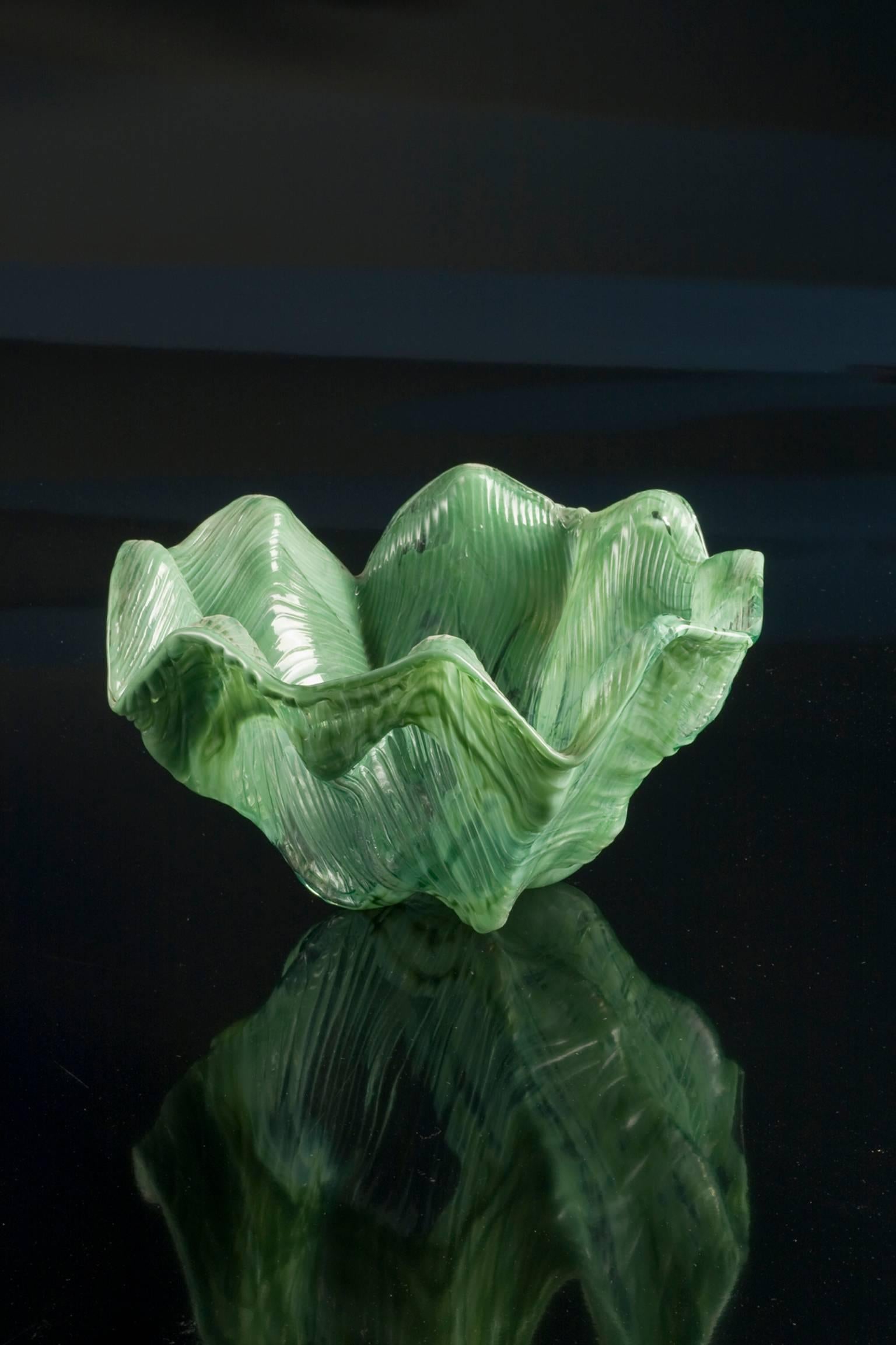  Italian Murano Glass Vase Ninfea Model by Toni Zuccheri for Venini. For Sale 1
