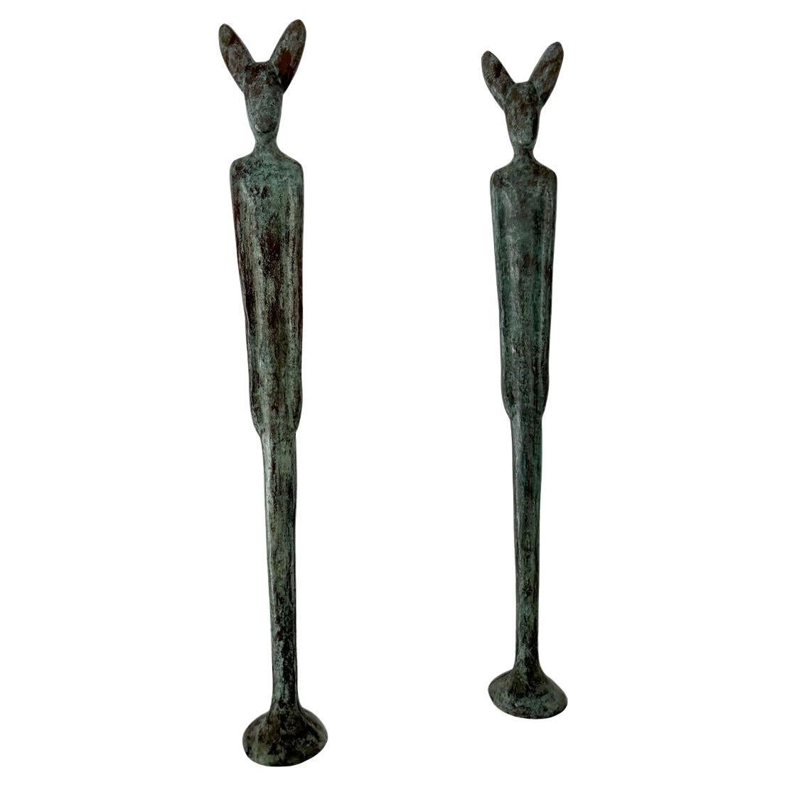 Coppia di sculture Uomini Topo di Andrea Branzi in vendita