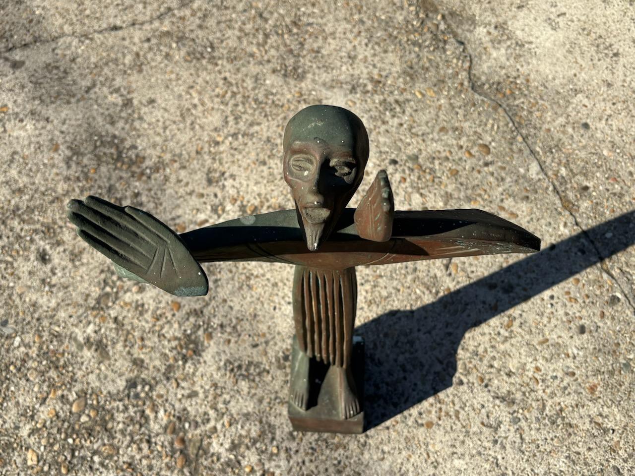 Bronze sculpture of San Francesco by Giovanni Ferrabini For Sale 4