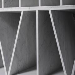 Paolo Ulian, Numerica, Carrara Marble Bookcase, Le Fablier, Italy