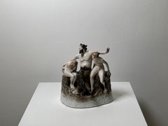 Porzellan-Faun mit Nymphen von Walter Schott für Rosenthal, 1920