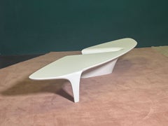 Waterfall White Side Table by Fredrikson Stallard, Modern Design