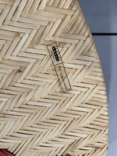 Flo Table by Patricia Urquiola for Driade, Metal & Woven Rattan, 2004