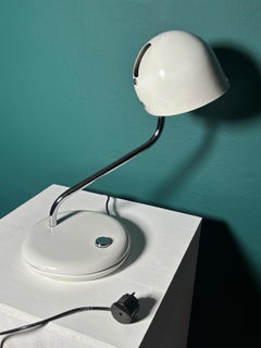 Elmo Table Lamp by Joe Colombo, Enameled Aluminum & Chrome, 1971