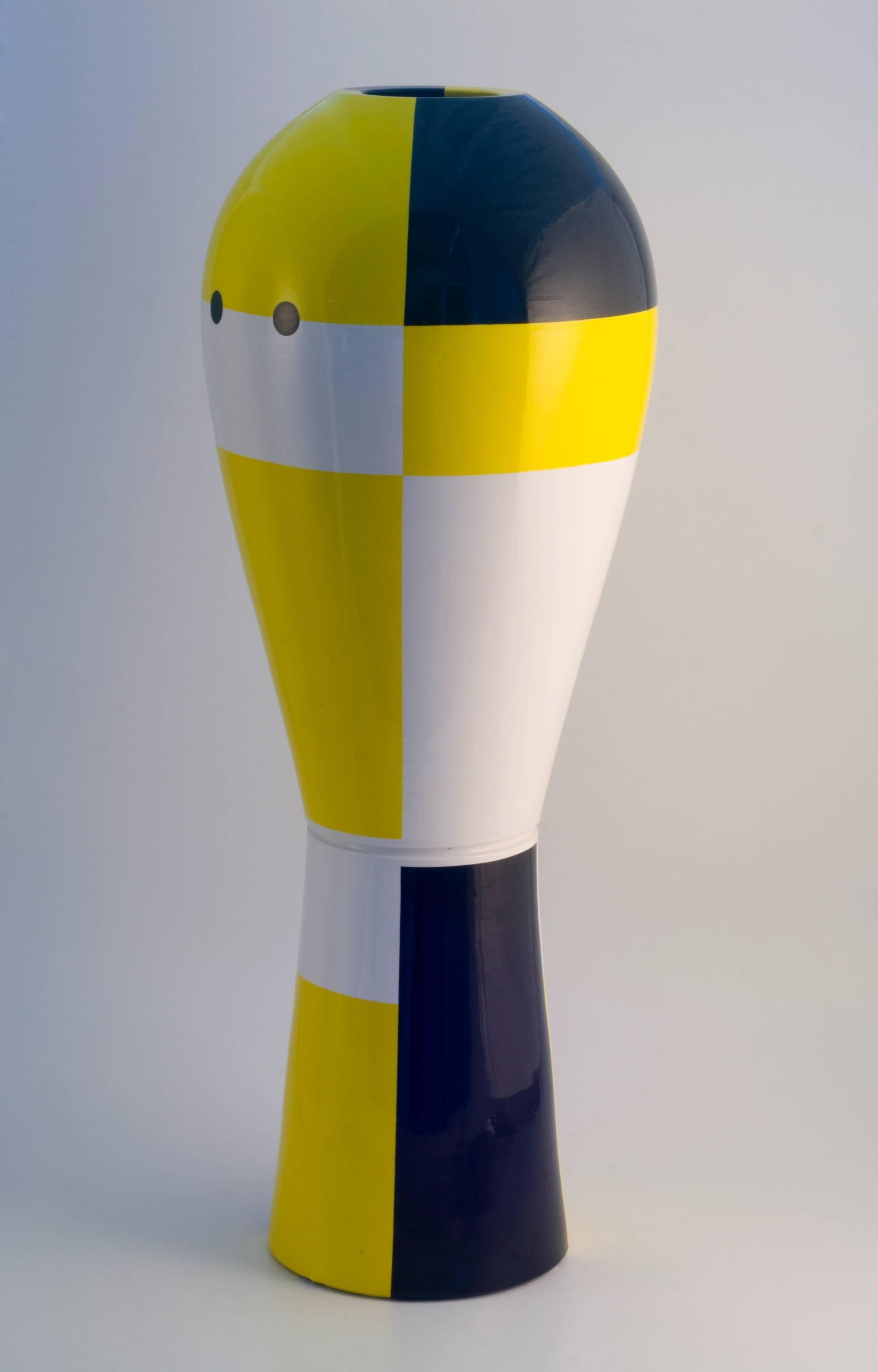 Ceramic vase model B, ABC collection, designed by Alessandro Mendini and produced by Superego Editions.
99 pieces limited edition. Signed and numbered.

Biography
Alessandro Mendini was born in Milan in 1931. After a long experience with Nizzoli