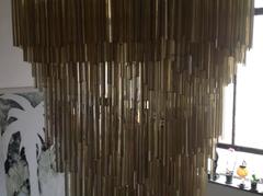Important Large Chandelier Venini, Model Triedro, Murano, 1960