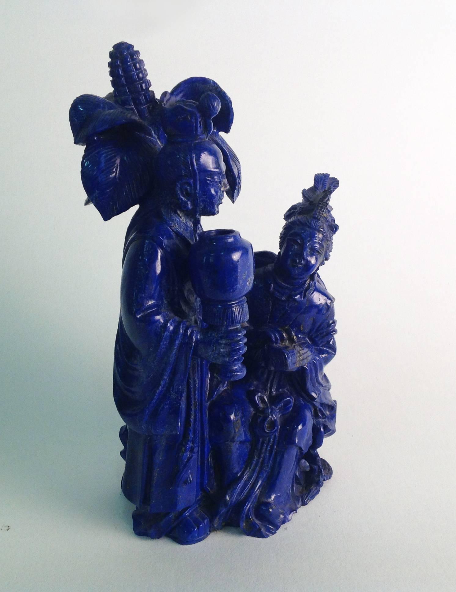 Chinese Beautiful Lapis Lazuli Sculpture