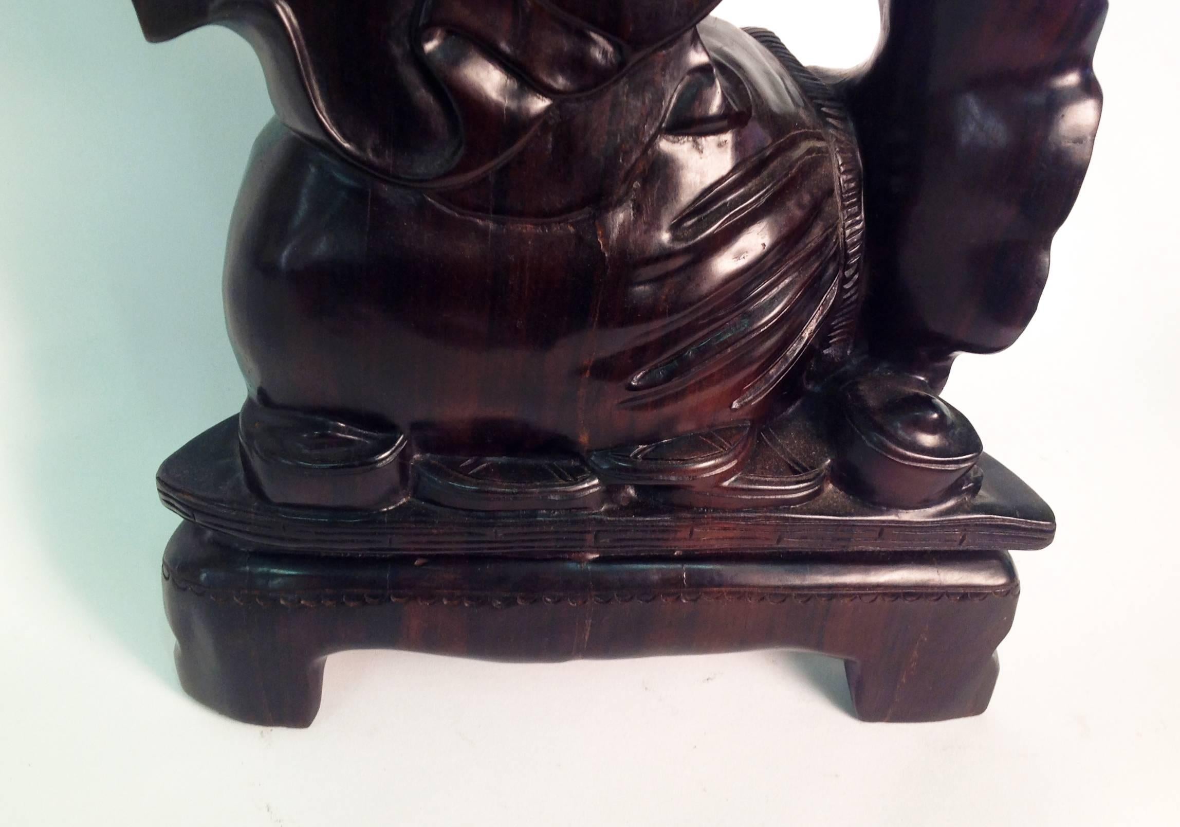 Beautiful Wood Buddha Sculpture In Excellent Condition For Sale In Milan, Italy