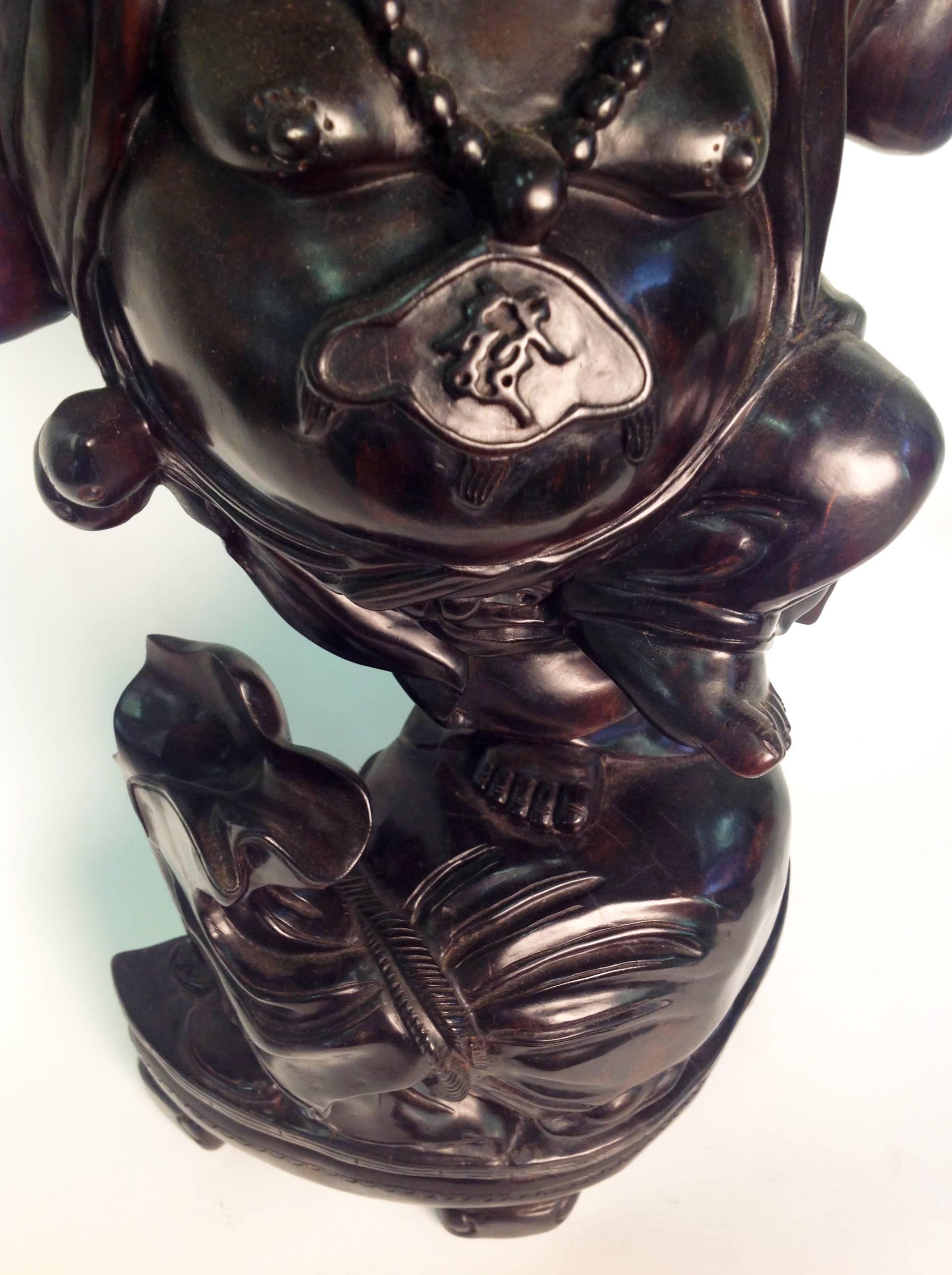20th Century Beautiful Wood Buddha Sculpture For Sale