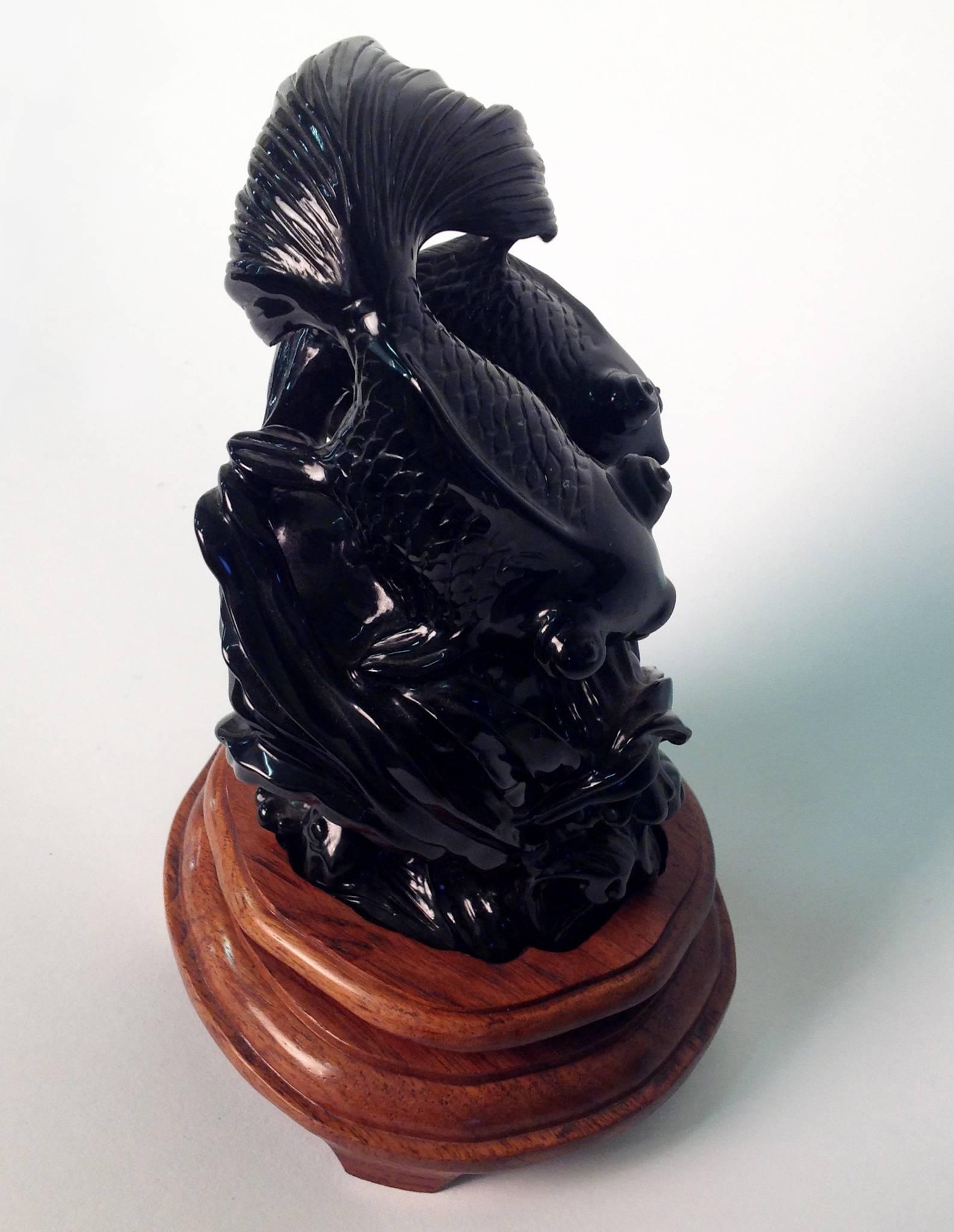 Beautiful Obsidian Sculpture at 1stDibs