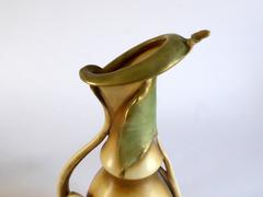 Ceramic Vase Art Nouveau Pottery Turn-Teplitz Bohemia Amphora, Austria