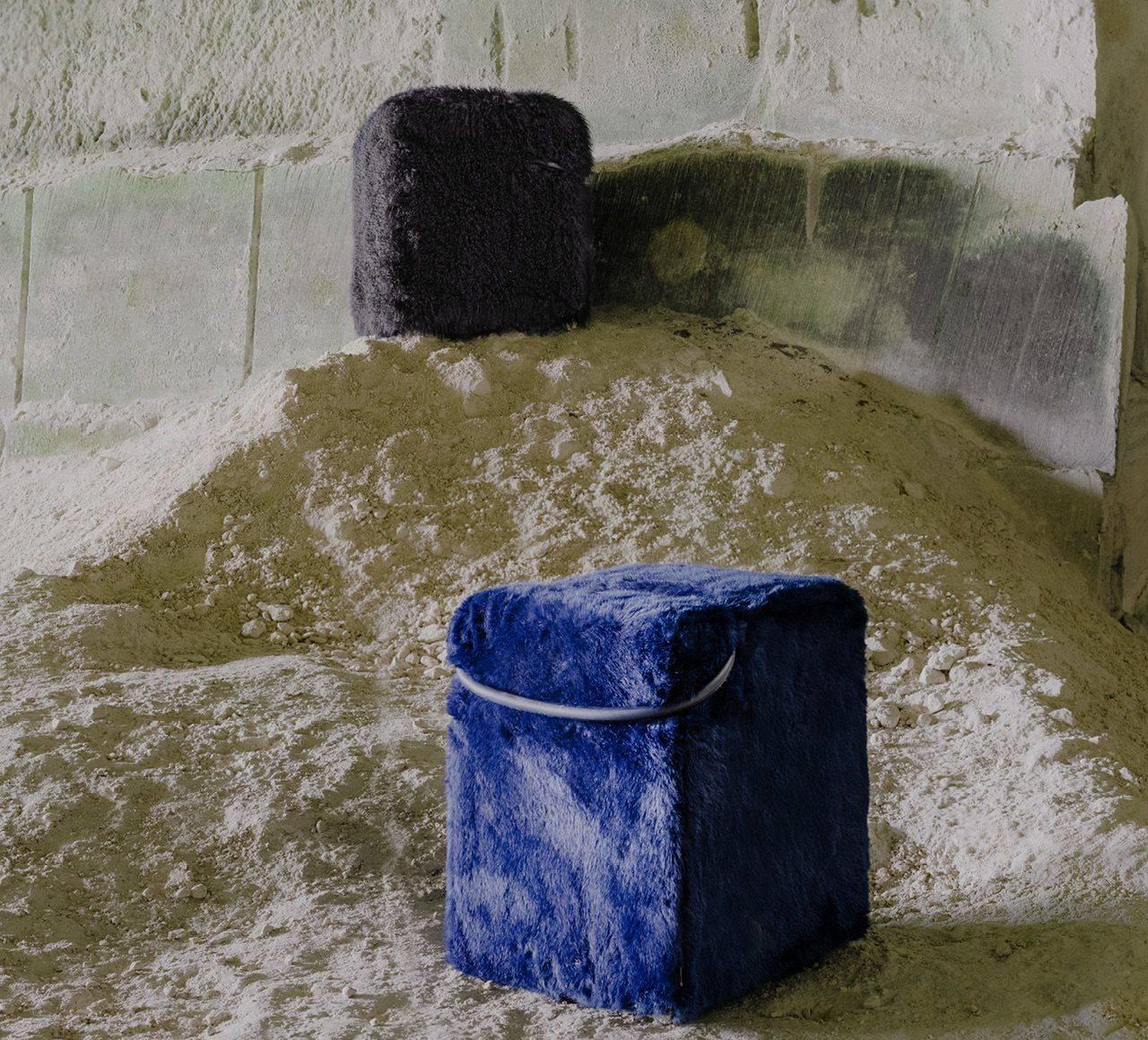 italien Modèle de pouf Blocco de Nanda Vigo pour Driade, Italie en vente