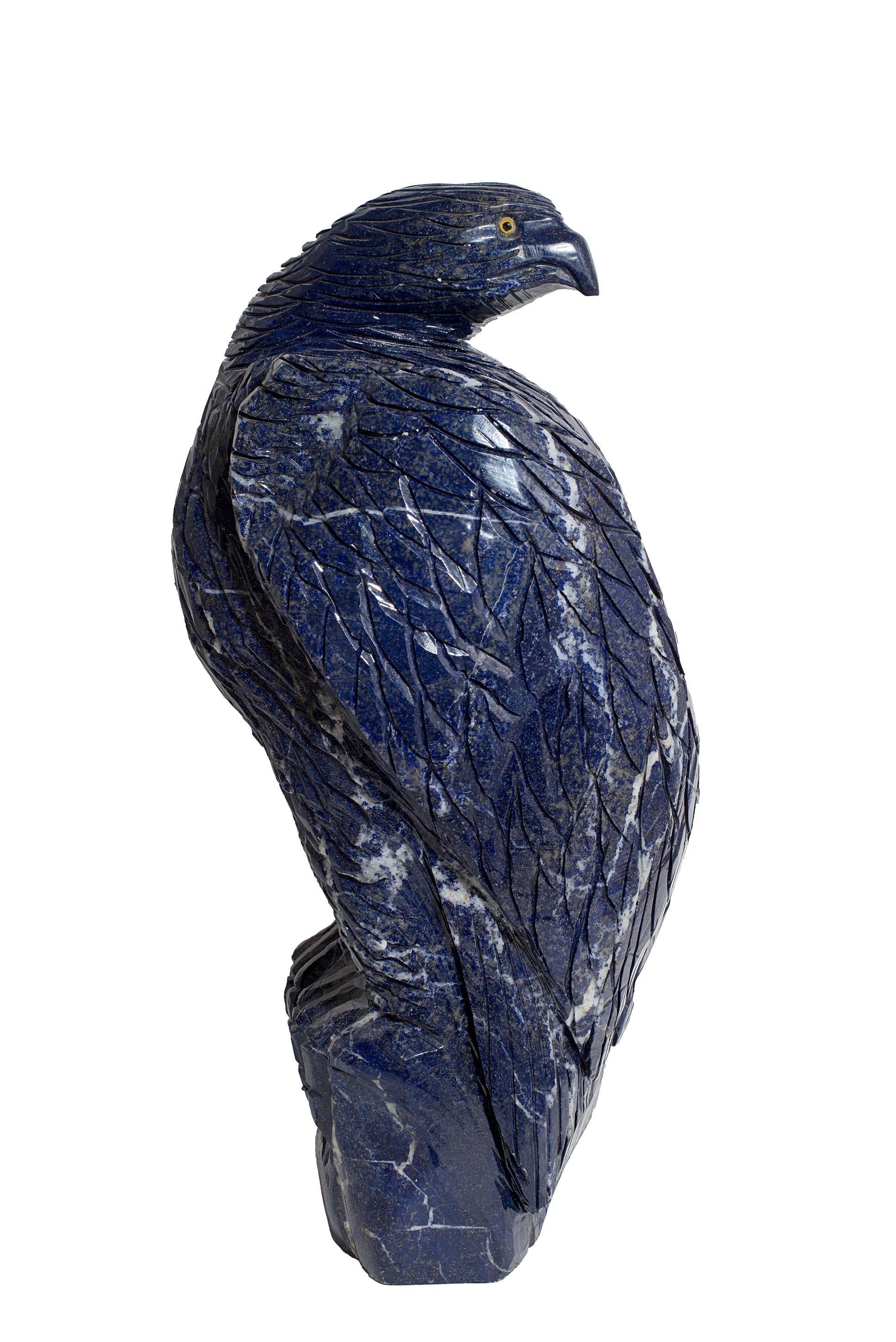 A great and beautiful Lapis Lazuli sculpture of circa 1950, produced in India.