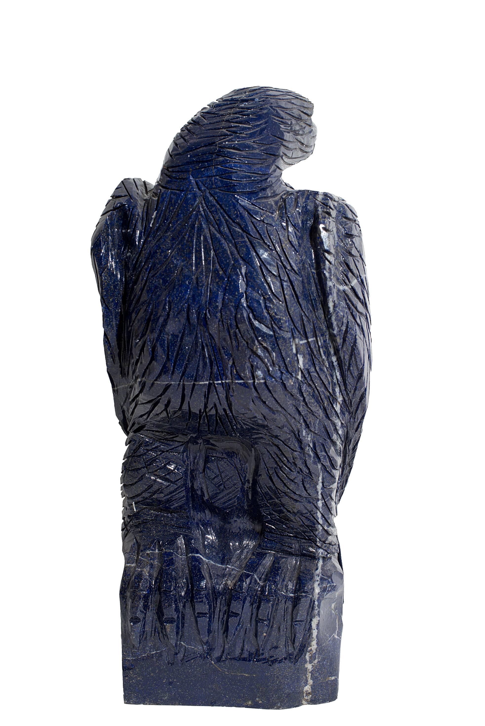 Modern Great Lapis Lazuli Sculpture circa 1950, India For Sale