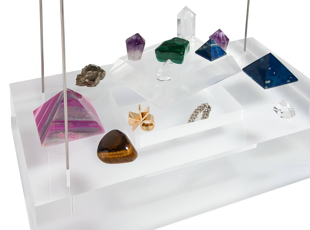 Transparent plexiglass jewelry box with semiprecious stones designed by Studio Superego for Superego Editions, in 2013. Unique piece.

Biography
Superego editions was born in 2006, performing a constant activity of research in decorative arts by