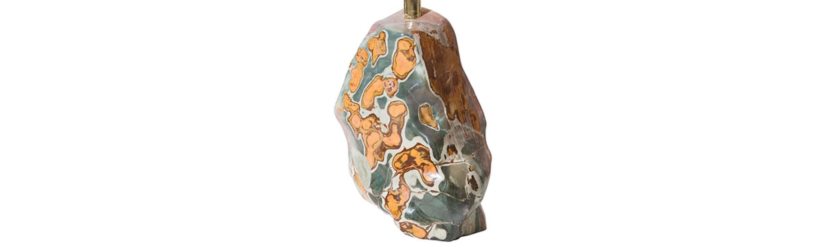 Stone Age gueridon with brass structure and base in semi-precious stone Jasper from Madagascar, designed and produced by Studio Superego.

Biography
Superego editions was born in 2006, performing a constant activity of research in decorative arts by
