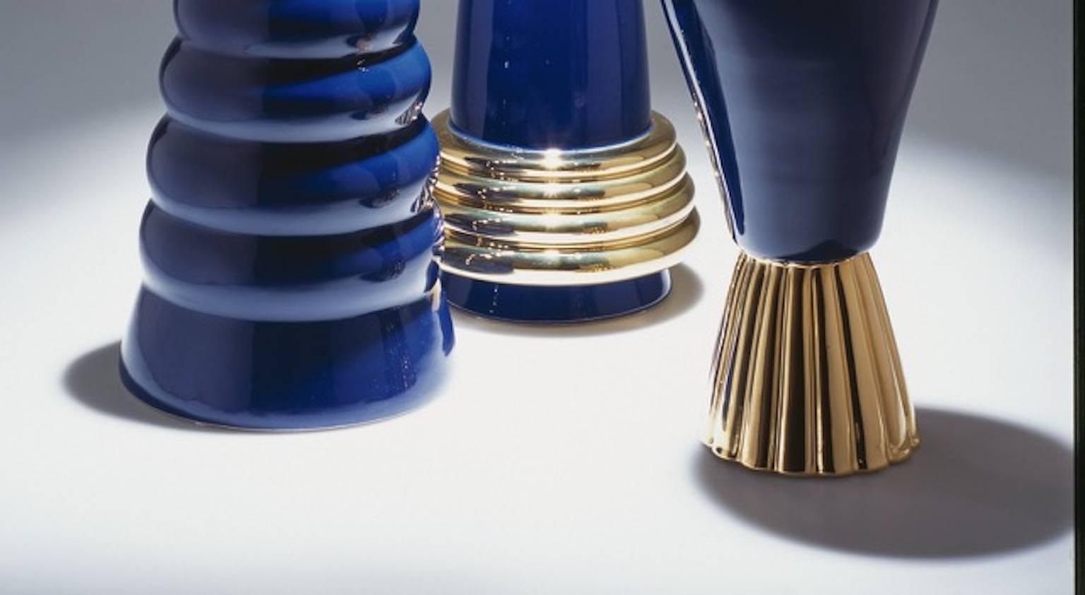 Modern Three Ceramic Vases 900 Collection by Ugo La Pietra for Superego Editions, Italy For Sale