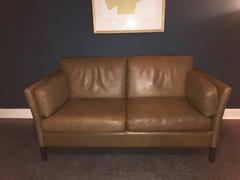 Vintage Danish Brown Leather Sofa by Georg Thams for Vejen.
