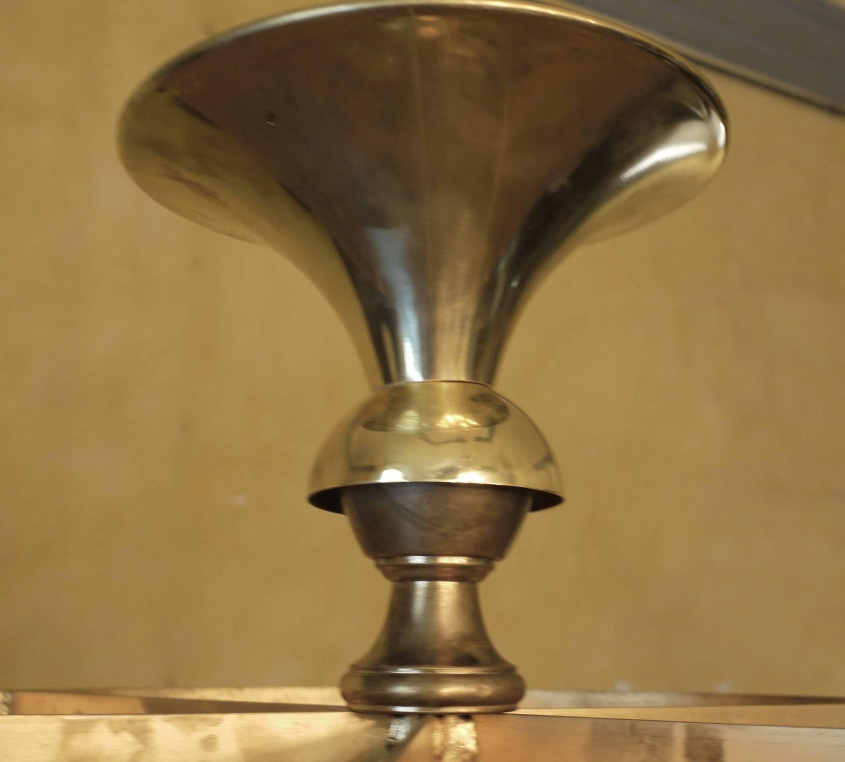 Magnificent Mid-Century Modern Italian Brass Ceiling Lamp 3